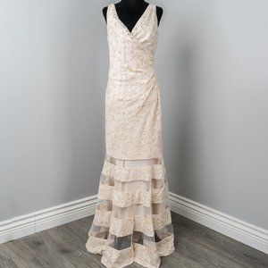 NWT Lauren Ralph Lauren Ivory Lace Formal gown -6